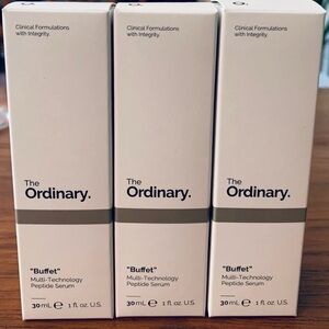 NEW‼️ 3x THE ORDINARY BUFFET SERUM - 30ML EA.- PEPTIDE SERUM - SKINCARE